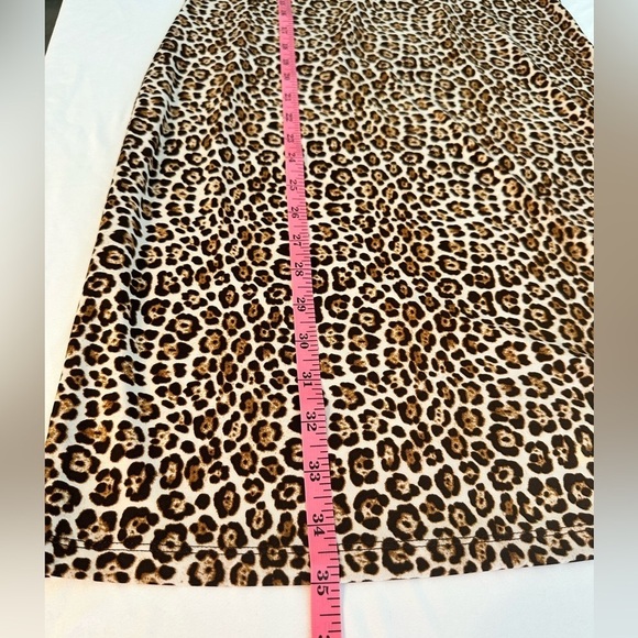 Michael Kors Mob Wife Boho Leopard Print Bare Shoulder Dress Size Small - Picture 3 of 6